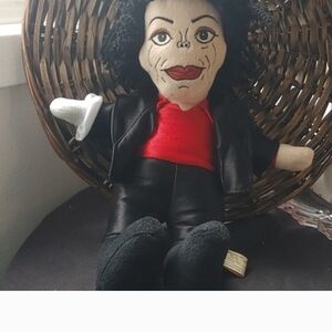 Black and Red Plush Doll